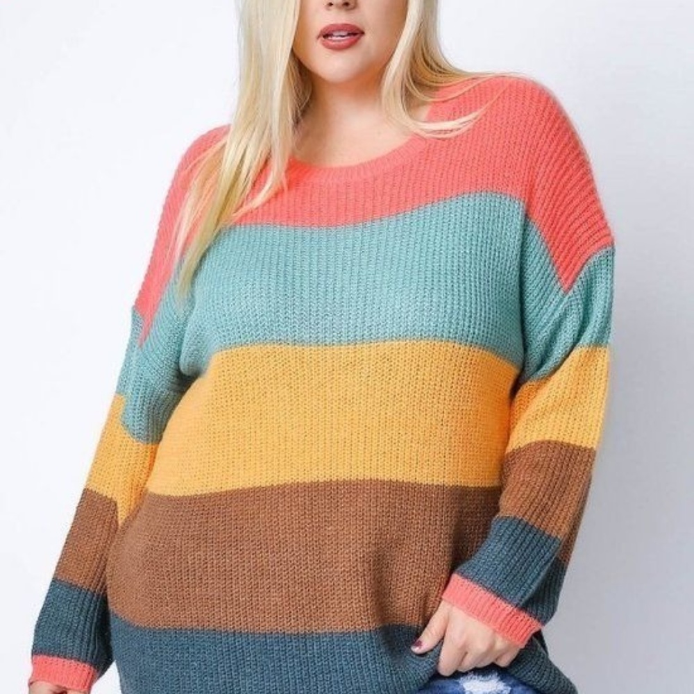 Striped Colorblock Sweater